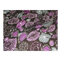 Poly Lycra Stretch Jersey Dress Fabric Purple & Grey
