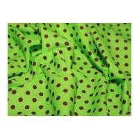 polka dot spot cotton poplin fabric lime green purple