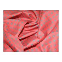 polka dot spot cotton poplin fabric pink turquoise