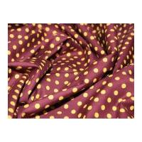 polka dot spot cotton poplin fabric wine mustard