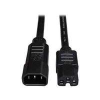 Power Extension Cord - C15 To C14. 100-250v. 15a. 14awg. Sjt - 2 Ft.