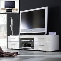 Portland LCD TV Stand In White High Gloss