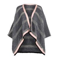 POM Amsterdam-Scarfs - Cape Soft Stripe - Grey