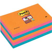 Postit Ss Col Notes Glow 76X127Mm Ast P6