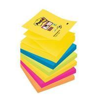 Post-It Super Sticky Z-Note (76mm x 76mm) Note Pad (Rio - Assorted Colours) Pack of 12