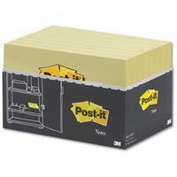 Post-It Value Dispenser Pack Notepad (76mm x 127mm) 100 Sheets Per Pad (Canary Yellow) (Pack of 20 Pads)