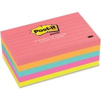 Post-it (76 x 127mm) Sticky Notes Lined Assorted (5 x 100 Sheets) - Cape Town Collection