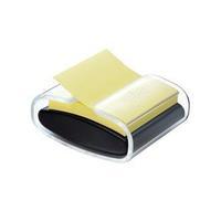 post it pro z note dispenser blackclear with 1 z notes pad 76mm x 76mm