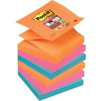 postit ss znotes glow 76x76mm ast pk6