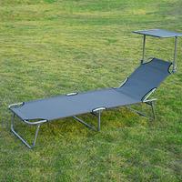 Portable Reclining Lounger in Grey