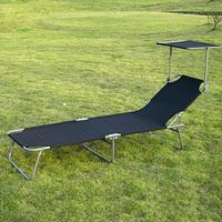 Portable Reclining Lounger in Black