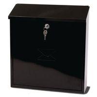 post box severn black steel h x w x dmm 400 x 365 x 115