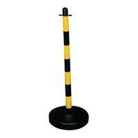 POST YELLOW/BLACK FREESTANDING CIRCULAR PLASTIC BASE, QTY 1