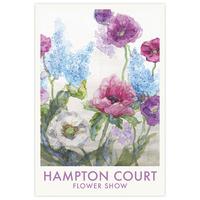 poppies delphenium hampton tea towel