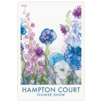 poppies delphiniums sweetpea hampton tea towel