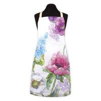 poppies lilies apron