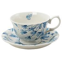 portmeirion botanic blue tea cup and saucer ceramic