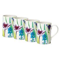 Portmeirion® Water Garden Mugs (4), Ceramic