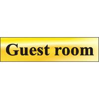 Polished Gold Style Guest Room Sign