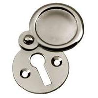 polished nickel covered keyhole escutcheon 41x32mm