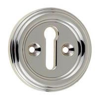 polished nickel keyhole cover 42mm