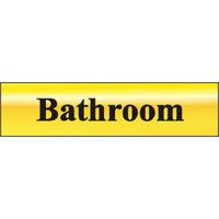 Polished Gold Style Bathroom Sign