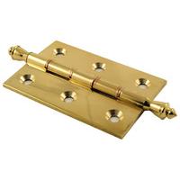 polished brass fancy hinge double washered 76x51x3mm