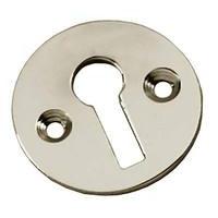 Polished Nickel Plain Keyhole Escutcheon 32mm