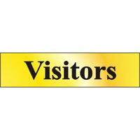 Polished Gold Style Visitors Sign