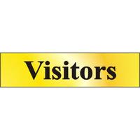 polished gold style visitors sign