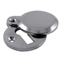 Polished Chrome Heavy Covered Keyhole Cover 41x32mm