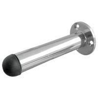 polished chrome tubular door stop 75mm