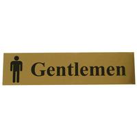 polished gold style gentlemen sign