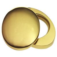 Polished Brass Plain Front Door Cylinder Cover Plate