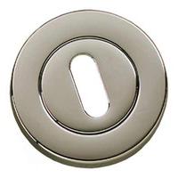 polished nickel slotted keyhole escutcheon 53mm