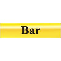 Polished Gold Style Bar Sign