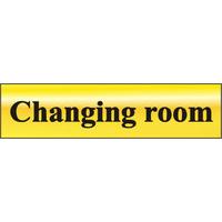 Polished Gold Style Changing Room Sign