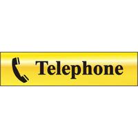 Polished Gold Style Telephone Sign