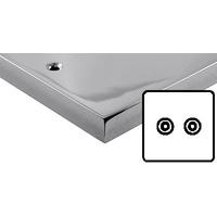 Polished Chrome Style Electrical TV/FM Diplexed Outlet Socket