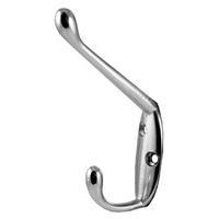 Polished Chrome Plated Light Duty Hat and Coat Hook
