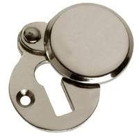 Polished Nickel Heavy Covered Keyhole Escutcheon 41x32mm