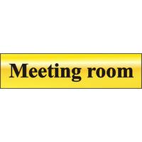 Polished Gold Style Meeting Room Sign