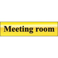 polished gold style meeting room sign