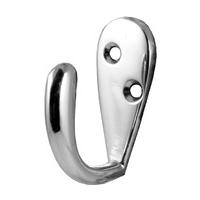 polished chrome plated diecast single coat hook