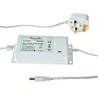 PowerPax UK SW4487W 12V DC 5A Installation PSU UK Plug in White Case