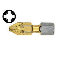 pozidriv 2pt titanium coated bits 25mm strip of 10