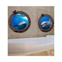 Porthole Submarine Dolphins Wall Stickers