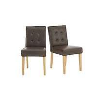 Portland Pair of Club Buttonback Dining Chairs
