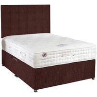 pocket silk 2500 mulberry double divan bed set 4ft 6 no drawers