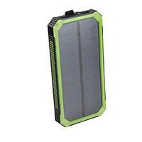 Portable Solar Power Bank Dual USB Power Bank 16000mAh Waterproof Power Bank Bateria External Portable Solar Panel with LED Light